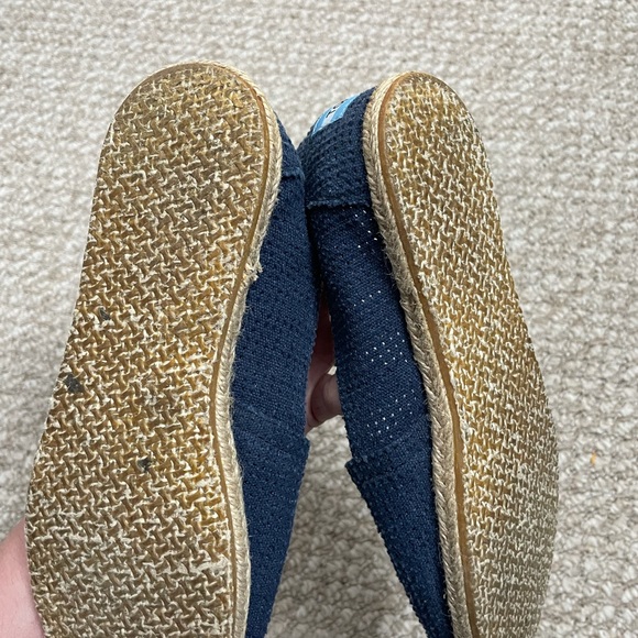 Toms Blue Knit Flats Slip On Shoes Size 7 - Picture 4 of 9